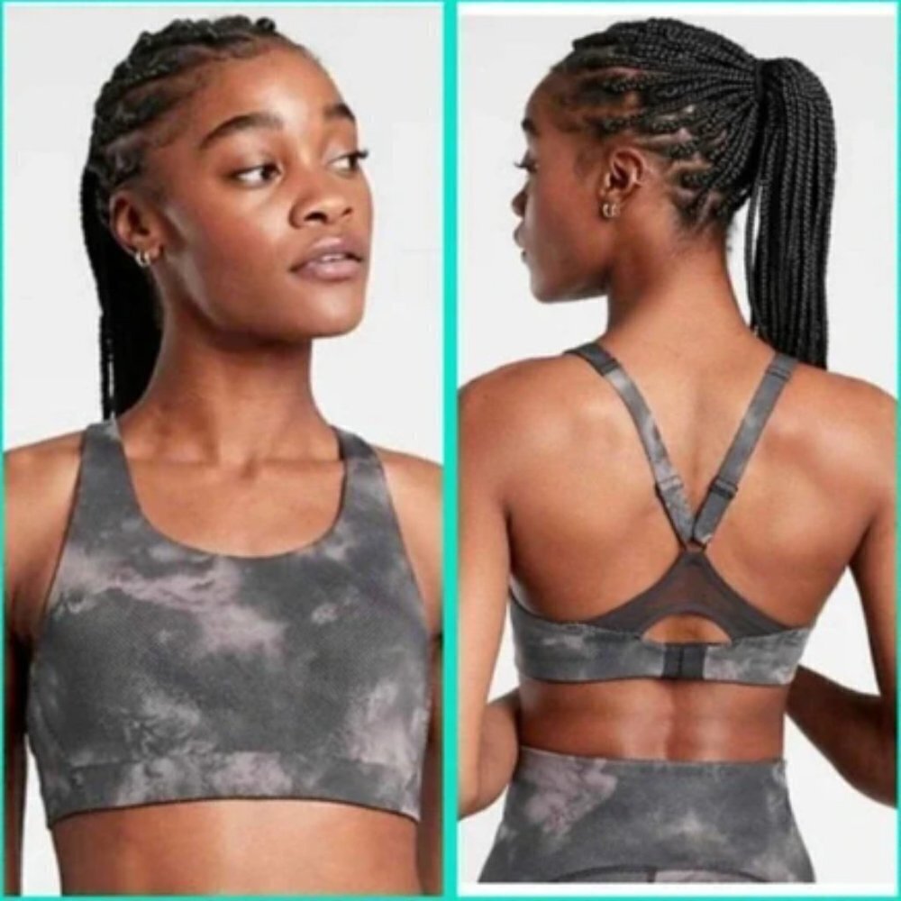 Athleta Advance Bra, Nebula Black size 38B #598545